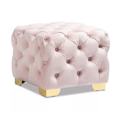 Square Velvet Ottoman/Poufee Stool