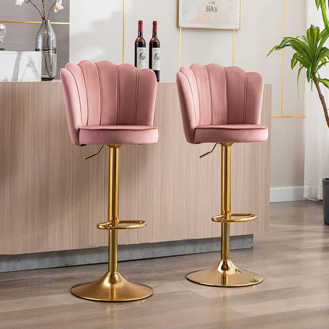 Pink Color Avidan Bar Stool