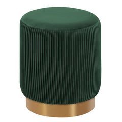 Round  Velvet  Gold Ottaman/Poufee Stool