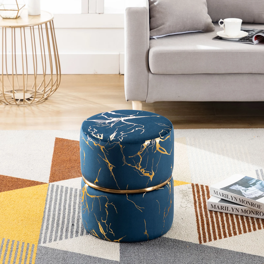 Joseph Velvet Ottoman/Poufee Stool