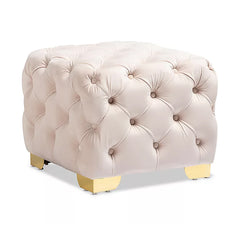 Square Velvet Ottoman/Poufee Stool