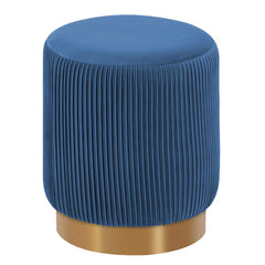 Round  Velvet  Gold Ottaman/Poufee Stool