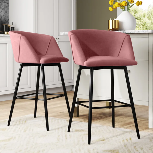 Pink Color Clea Counter Stool