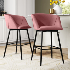 Pink Color Clea Counter Stool