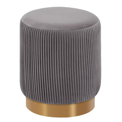 Round  Velvet  Gold Ottaman/Poufee Stool