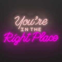 You're In The Right Place LED Neon Light