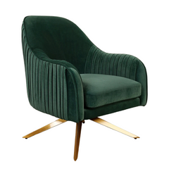 Green Gladden Revolving Accent Chair
