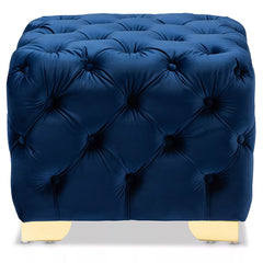 Square Velvet Ottoman/Poufee Stool