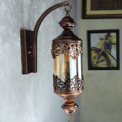 Antique Copper Rustic Lantern Wall Light Fixtures