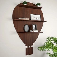 Hot Air Balloon Backlit Wood Wall Shelf / Book Shelf / Night Light, Walnut Finish