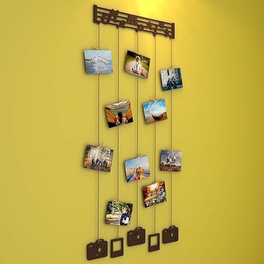 Memories Wood Photo Frame with Clips Size: 27 Inch(Width) X 56 Inch(Height)