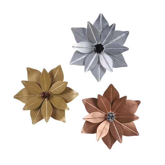 Flower Shape Wall Decor Set of 3