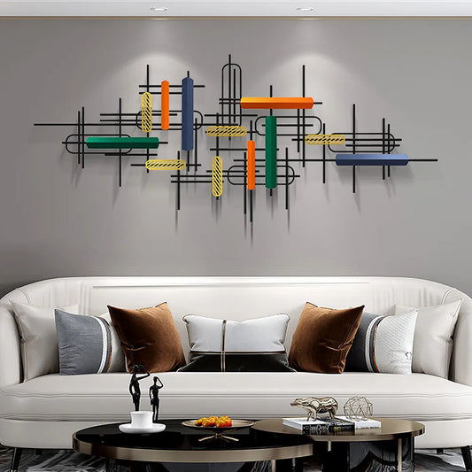 Multicolor Abstract Metal Wall Art