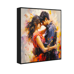 Embracing Couple Love Canvas Wall Paintings & Arts