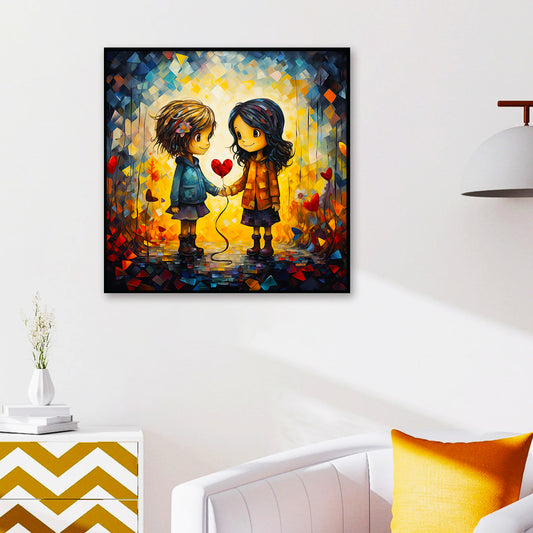 Find the Capture The Power of Friendship in A Vibrant Work of Perfect Couple Love Canvas Wall Paintings & Arts