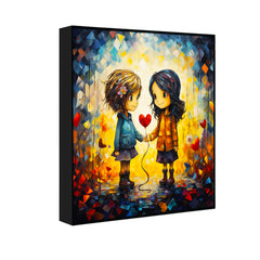 Find the Capture The Power of Friendship in A Vibrant Work of Perfect Couple Love Canvas Wall Paintings & Arts