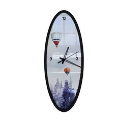 Infused Liliac Wooden Oval Wall Clock