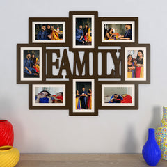 Family Dark Brown Hanging Photo Frame