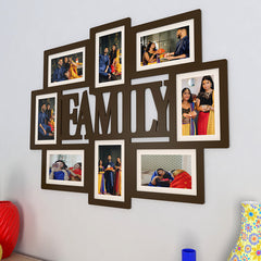 Family Dark Brown Hanging Photo Frame