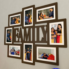 Family Dark Brown Hanging Photo Frame