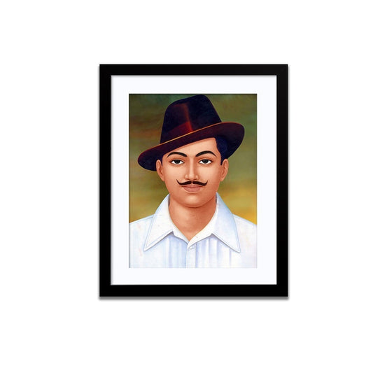 Freedom Fighter Bhagat Singh Framed Wall Painting