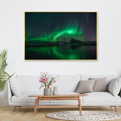 Illuminated Lofoten Islands Framed Wall art