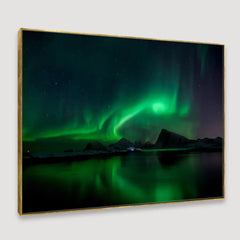 Illuminated Lofoten Islands Framed Wall art