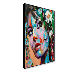 Mysterious Flower Girl Framed Wall art