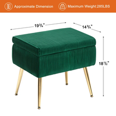 Zim Velvet Ottoman/Poufee Stool