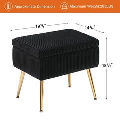 Zim Velvet Ottoman/Poufee Stool