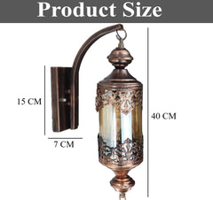 Antique Copper Rustic Lantern Wall Light Fixtures