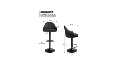 Black Color Fressia Swiel Bar Stool