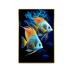 Abstract Design Fish Canvas Printed Wall Paintings 1