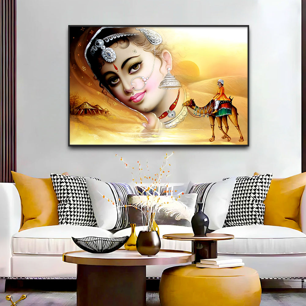 Beautiful Banjara Beauty Indian Women Canvas Printed Wall Paintings & Arts