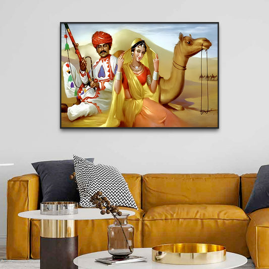 Modern Rajasthani Culture Canvas Printed Wall Paintings & Arts