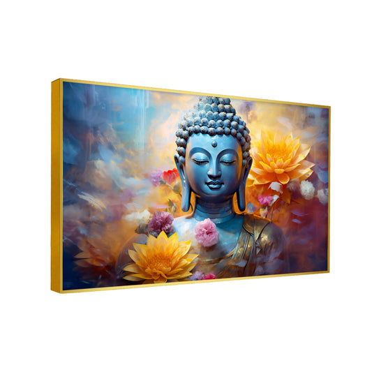 Young Buddha Meditating Cavas Paintings