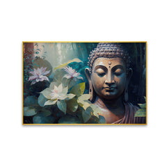 Gautam Buddha Wall Painting With Nature