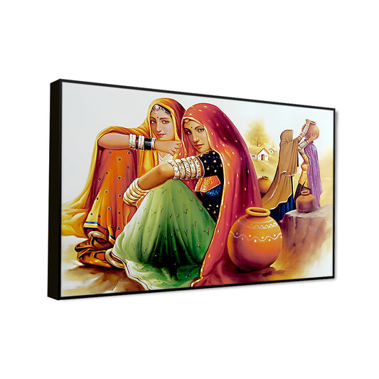 Beautiful Rajasthani Queen Woman Canvas Printed Wall Paintings & Arts