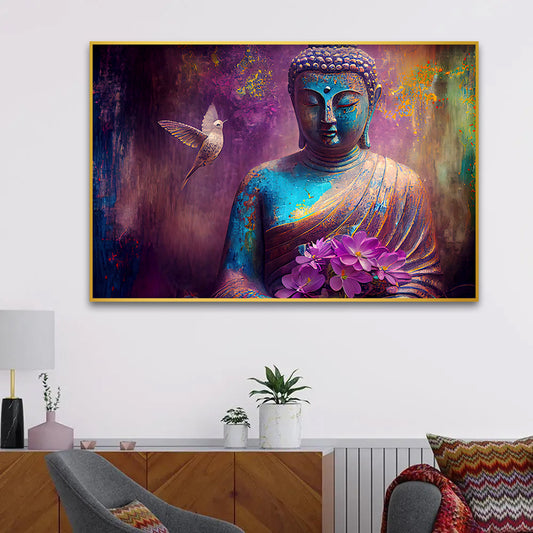Peaceful Buddha Canvas Wall Paintings