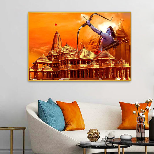 Holy Ram Mandir Canvas Wall Artwork & Paintings