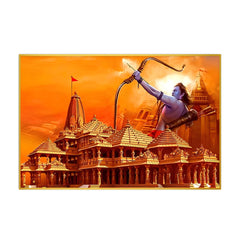 Holy Ram Mandir Canvas Wall Artwork & Paintings