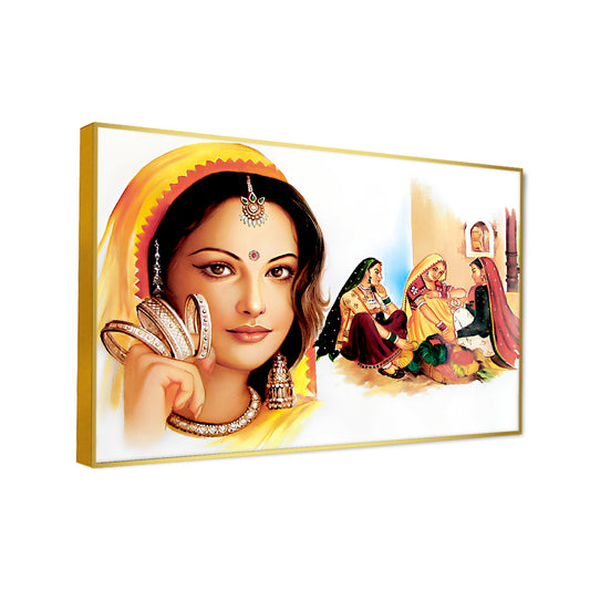 Beautiful Rajasthani Culture Canvas Printed Wall Paintings & Arts