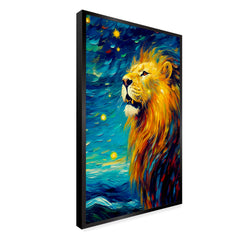 Abstract Design Lion Face Canvas Printed Wall Paintings & Arts