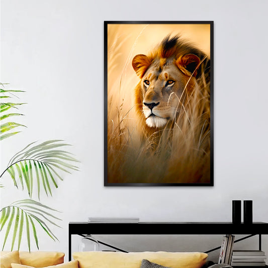 Beautiful Lion Face Canvas Printed Wall Paintings & Arts