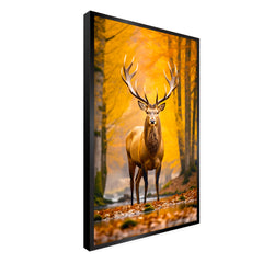 Beautiful Deer in Forest Scenery Canvas Printed Wall Paintings & Arts