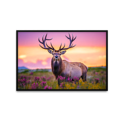 Panoramic Wild Elk Nature Canvas Printed Wall Paintings & Arts