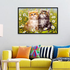 Black & Brown Cute Cat Canvas Printed Wall Paintings & Arts