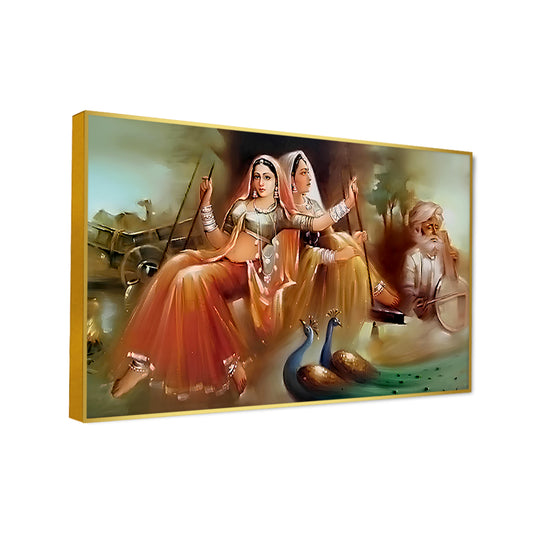 The Magic of Music Rajasthani Canvas Printed Wall Paintings & Arts