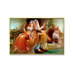 The Magic of Music Rajasthani Canvas Printed Wall Paintings & Arts