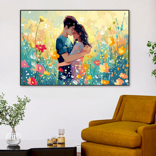Beautiful Romance Of Lovers On Valentine's Day In Nature Outdoors Wall Paintings & Arts